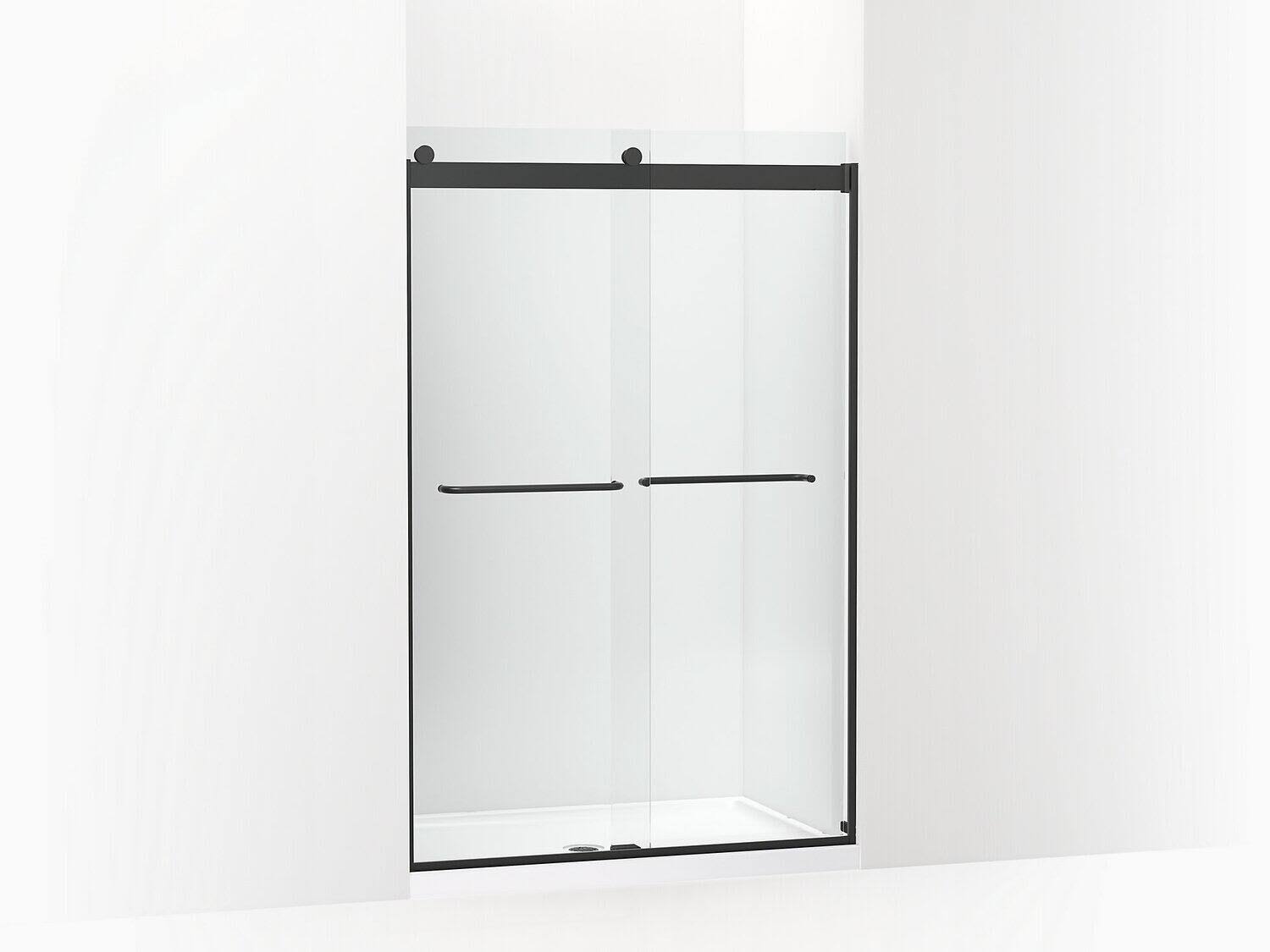Levity Sliding Shower DOOR, 74x22 H x 44-5/8 - 47-5/8x22 W, with 1/4x22 Thick Crystal Clear Glass