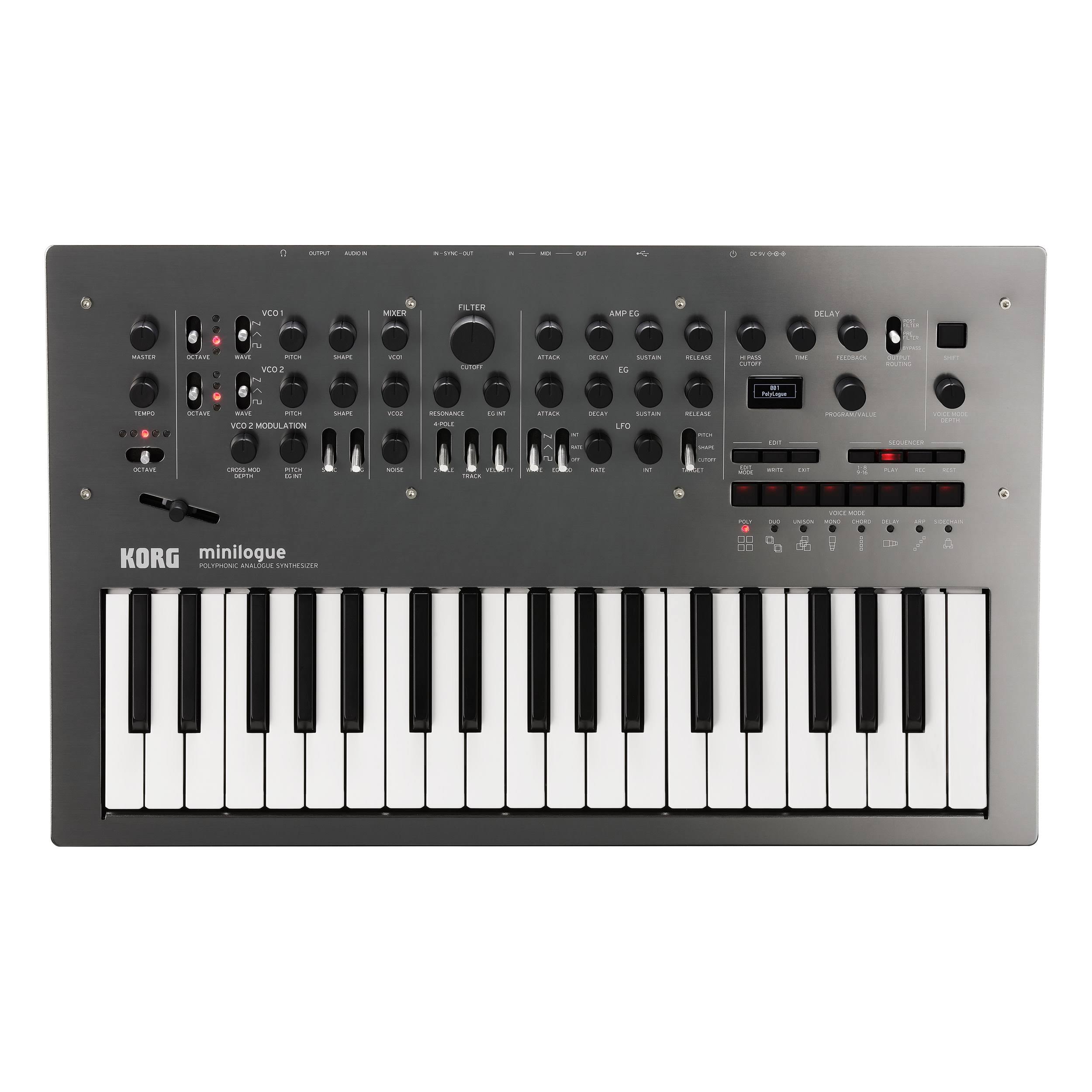 Korg Minilogue PG Limited Edition Polyphonic Analog Synthesizer, Polished Gray