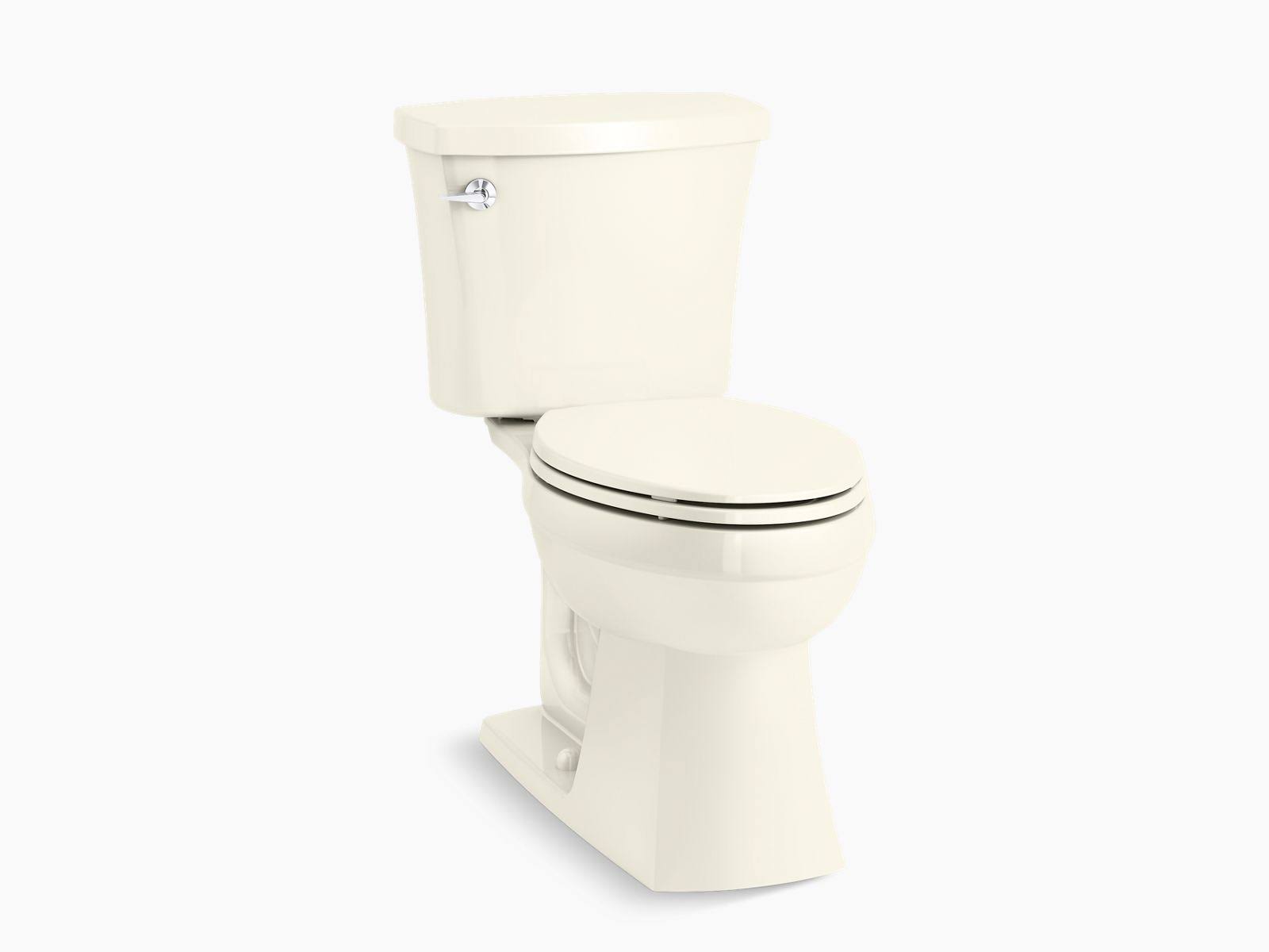 Kohler Elliston Biscuit Elongated Comfort Height 2-Piece WaterSense Toilet 12-in Rough-In Size (ADA Compliant) in Off-White | K-