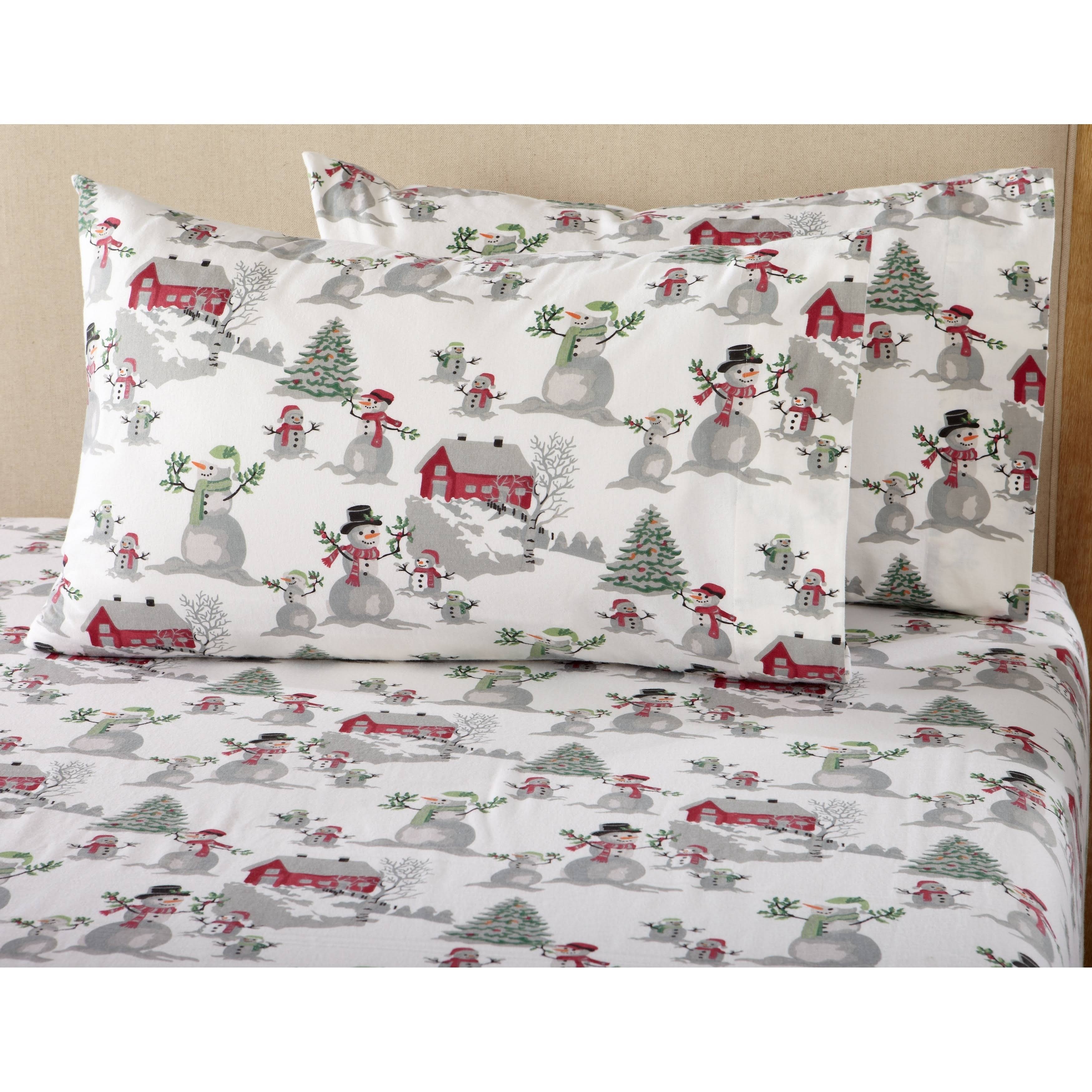 Home Fashion Designs 100% Cotton Printed Flannel Sheet Set Twin Winter Wonderland