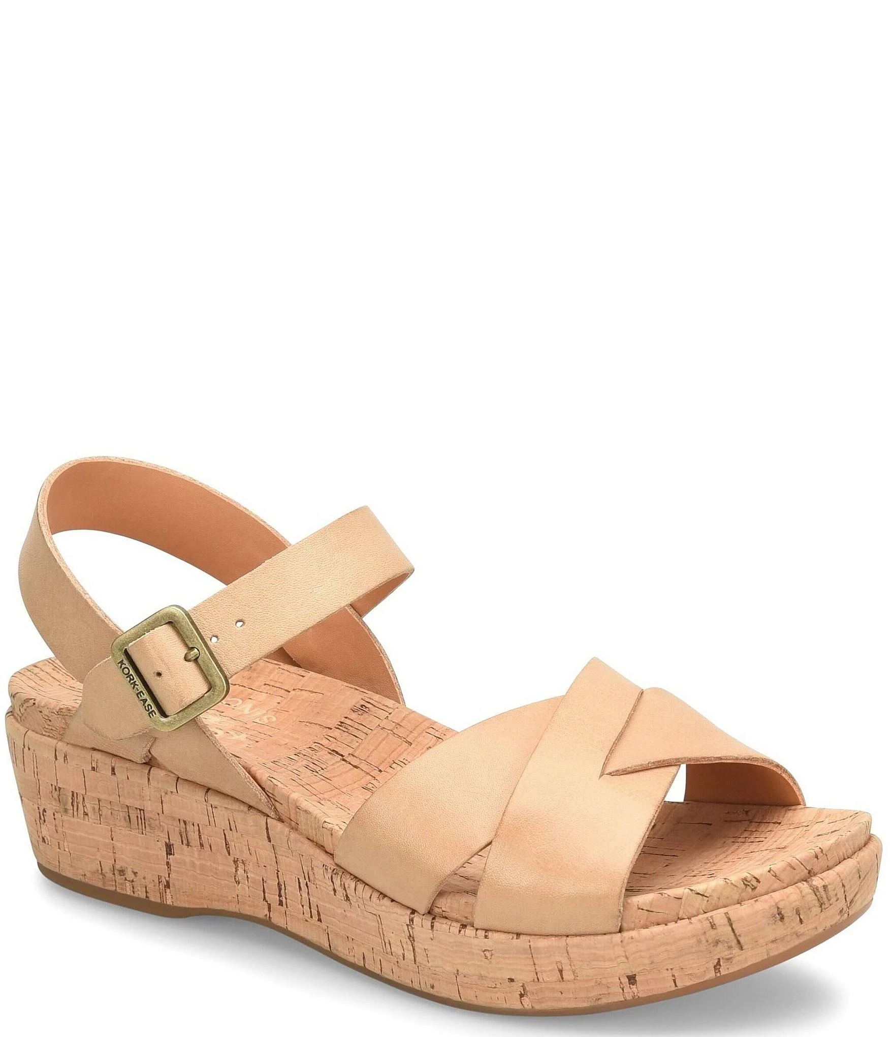 Kork-Ease Myrna 2.0 Leather Cork Platform Wedge Sandals - 9M