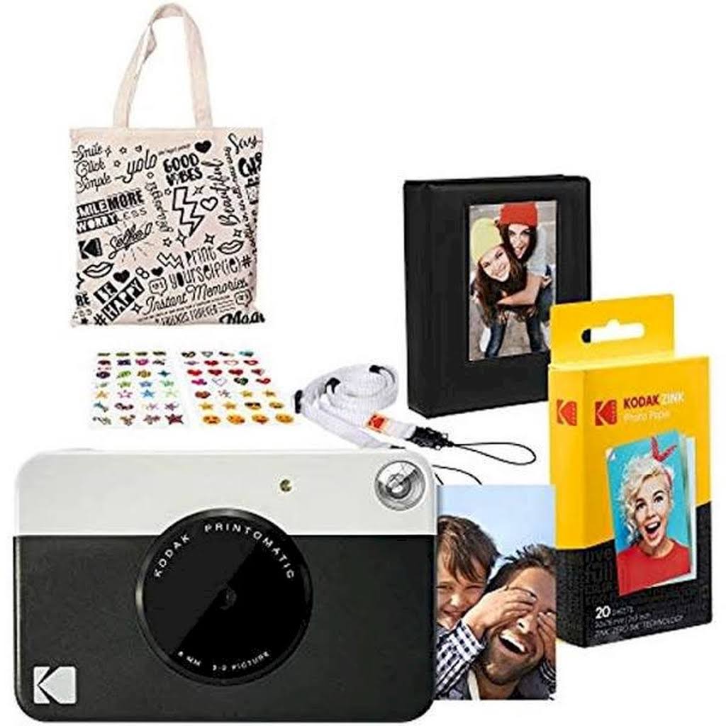 Kodak Printomatic Instant Print Camera (Black) Gift Bundle