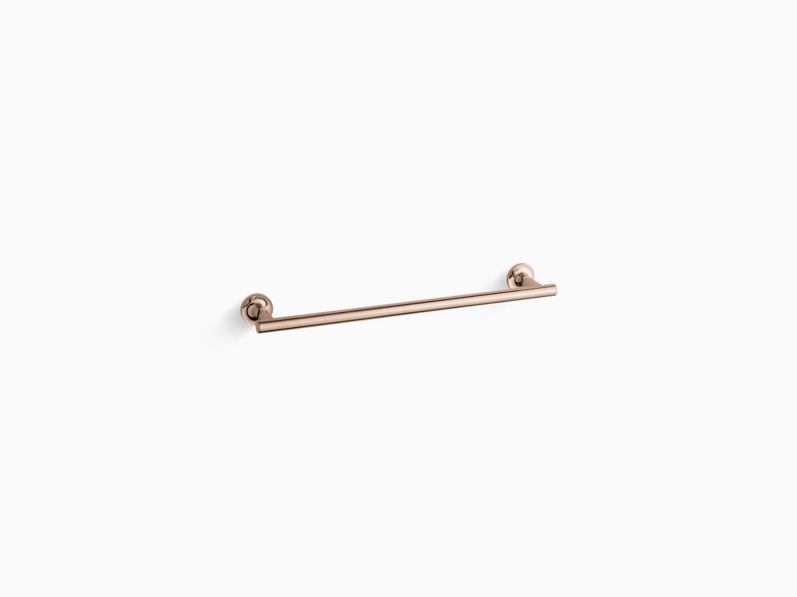 Kohler K-14435-RGD Purist 18x22 Towel Bar - Vibrant Rose Gold
