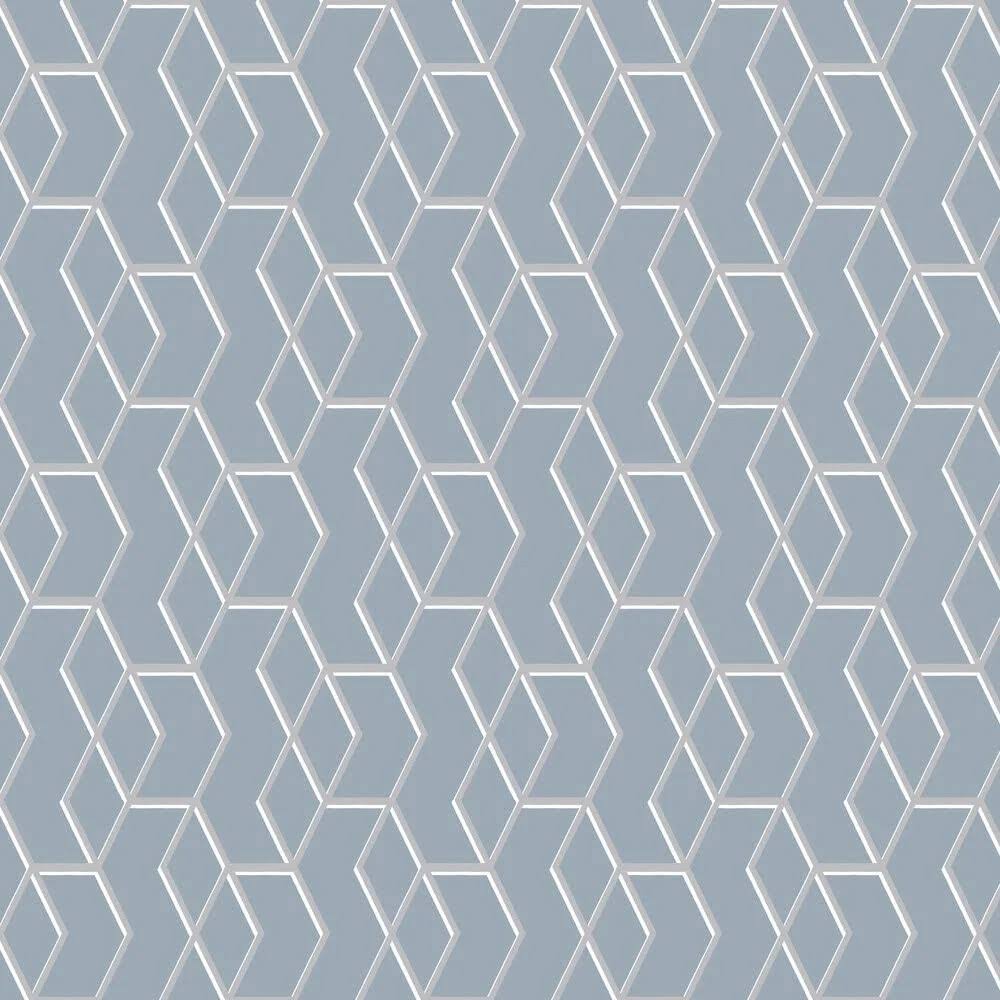 Graham u0026 Brown Archetype Blue u0026 Silver Wallpaper