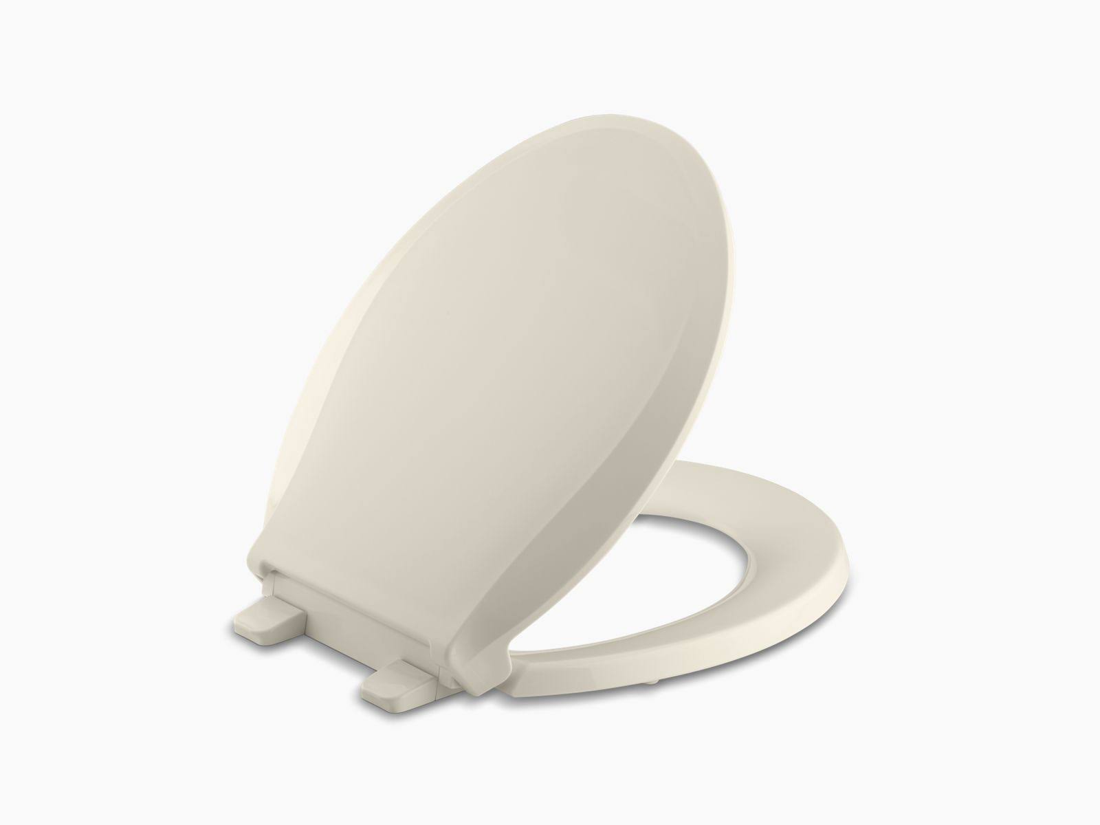 Kohler 4639-47 Cachet Quiet-Close with Grip-Tight Round-Front Toilet Seat - Almond