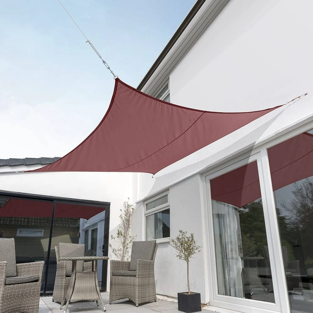 Kookaburra 17ft 9x22 Marsala Red Waterproof Woven Square Sail Shade