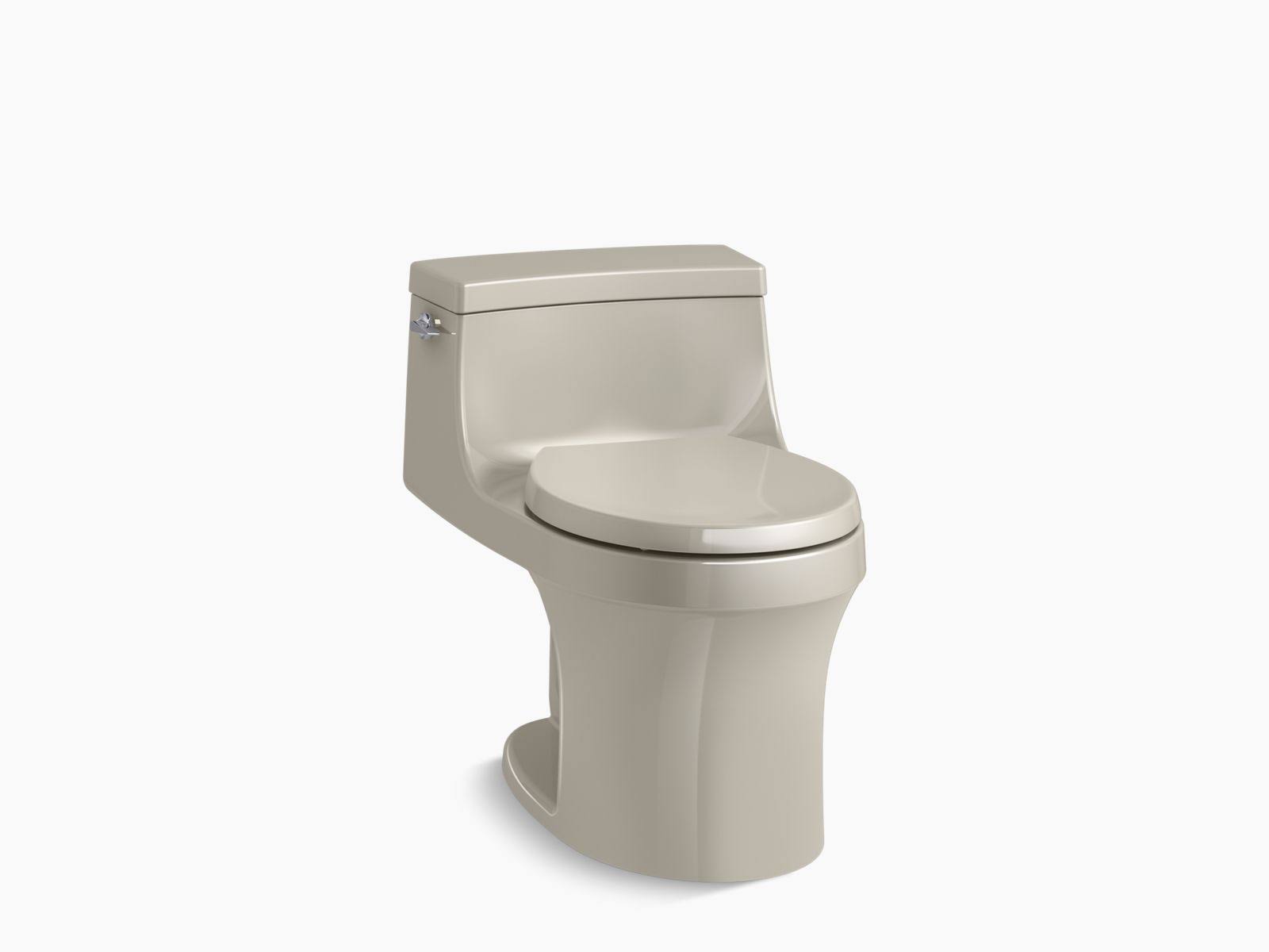 Kohler K-4007-G9 San Souci One-Piece Round-Front 1.28 GPF Toilet with AquaPiston Flushing Technology Sandbar
