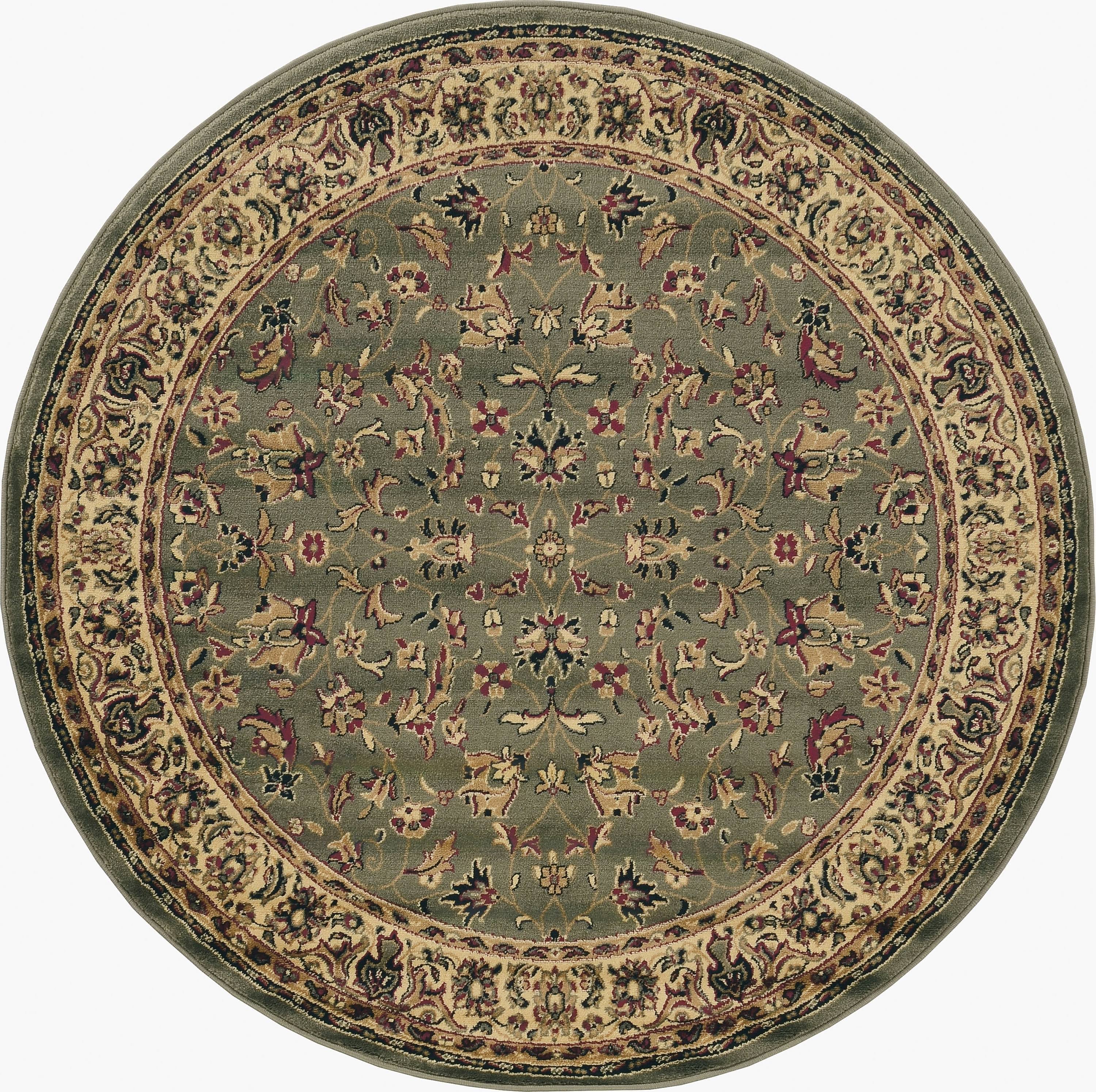 Radici USA Castello 953 5&3x22 Round Green Area Rug