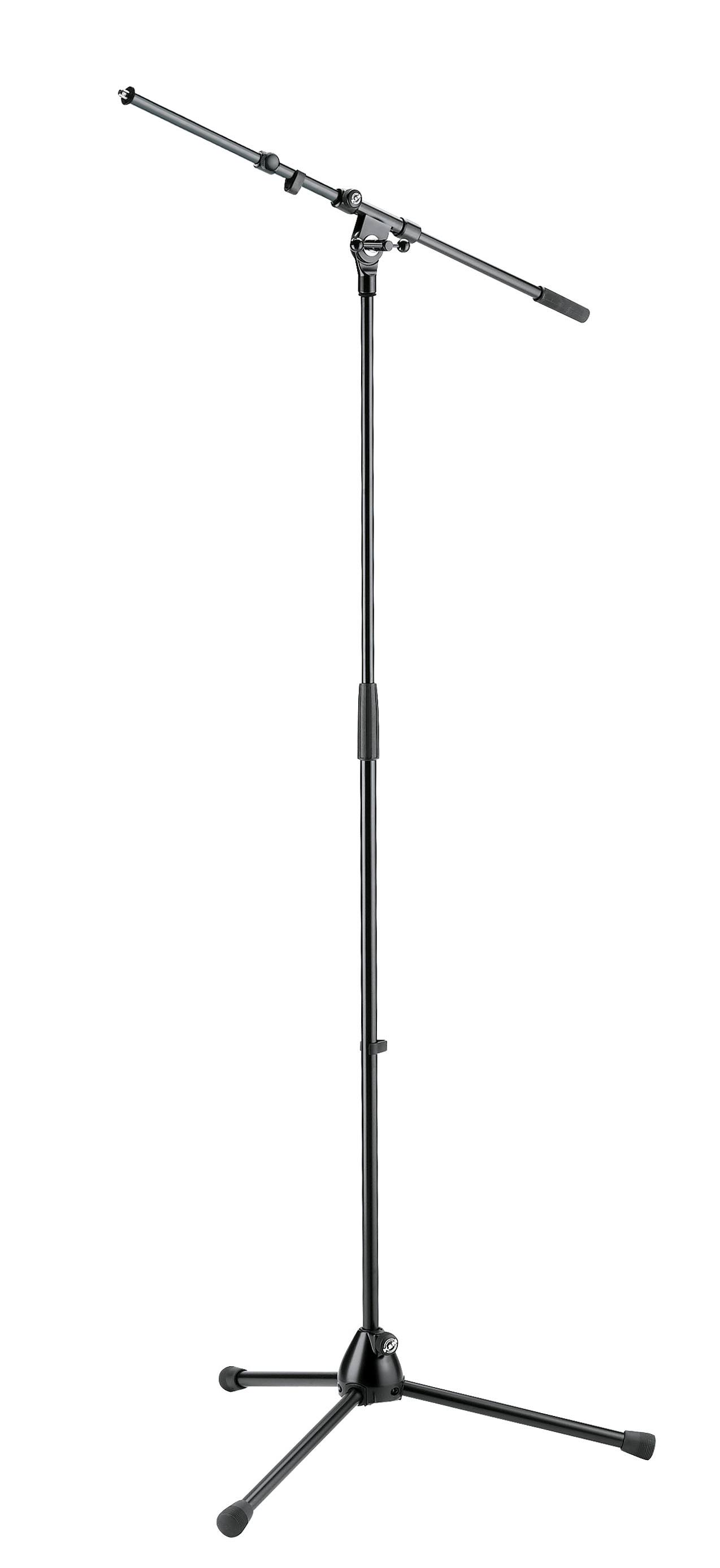 K u0026 M 210/9 Microphone Stand with Telescoping Boom - Black