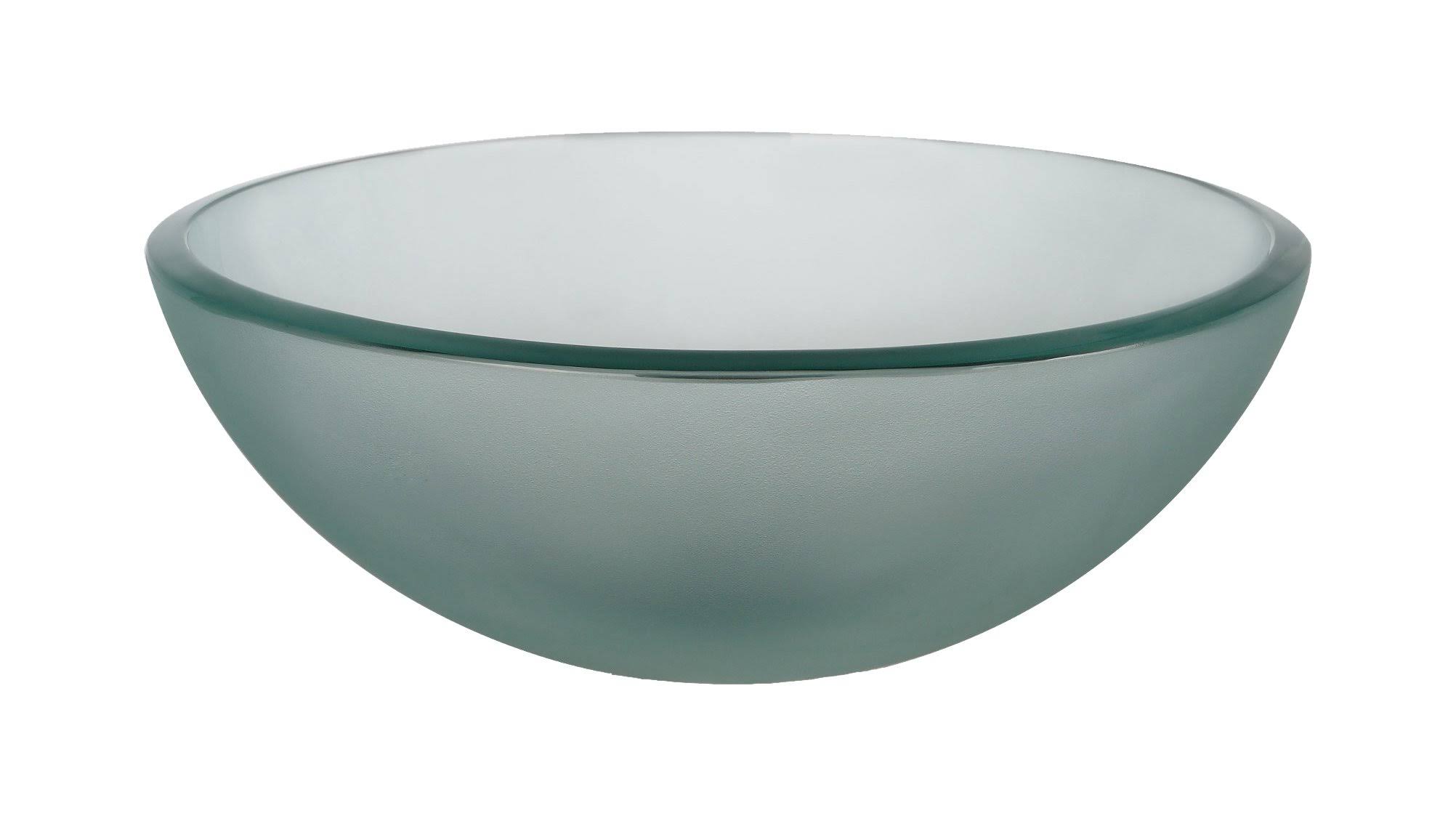 Vessel Sink Kraus GV-101FR-14-SN Frosted Glass/Satin Nickel