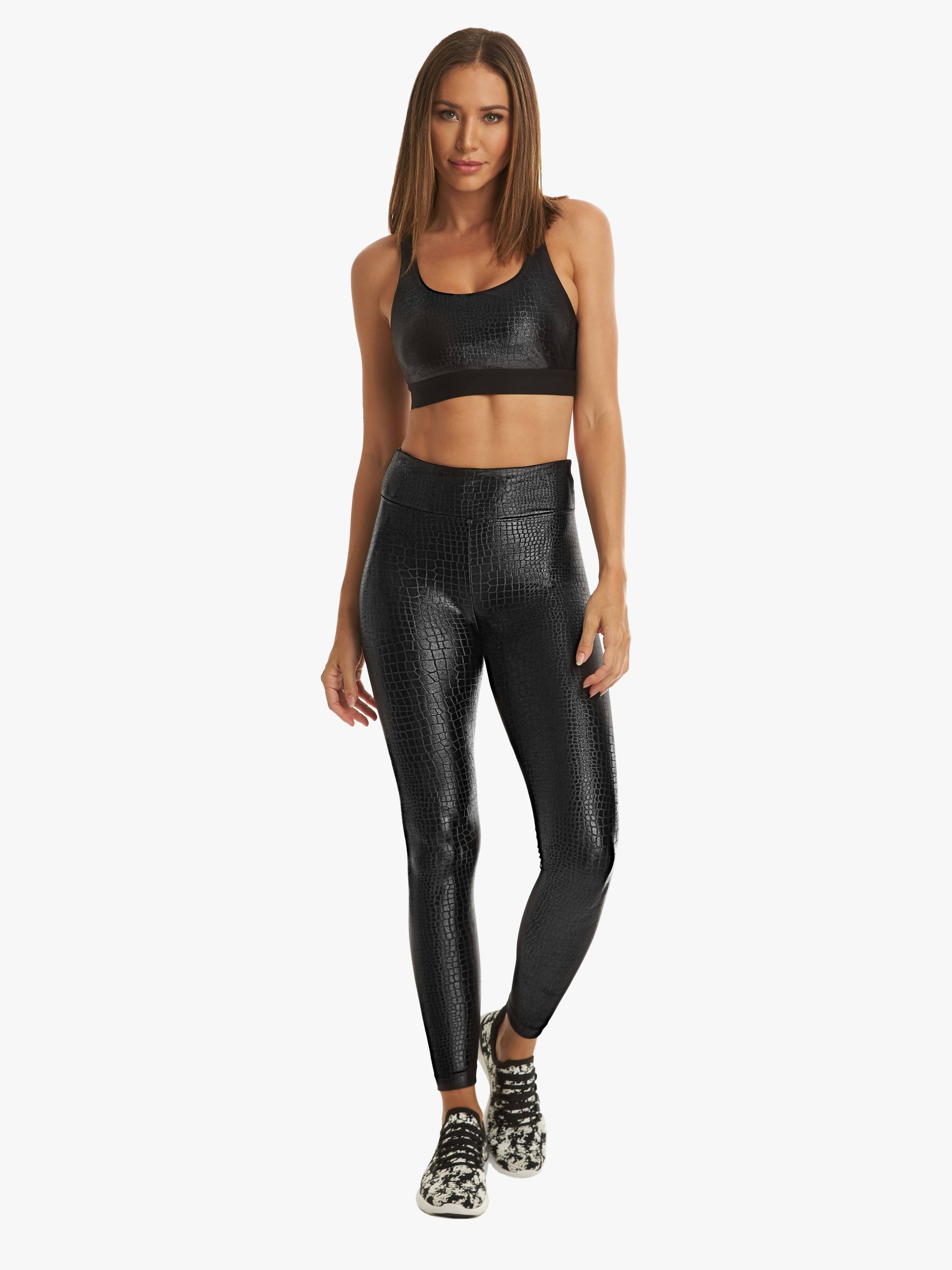 Koral Lustrous High Rise Legging - Black Crocodile