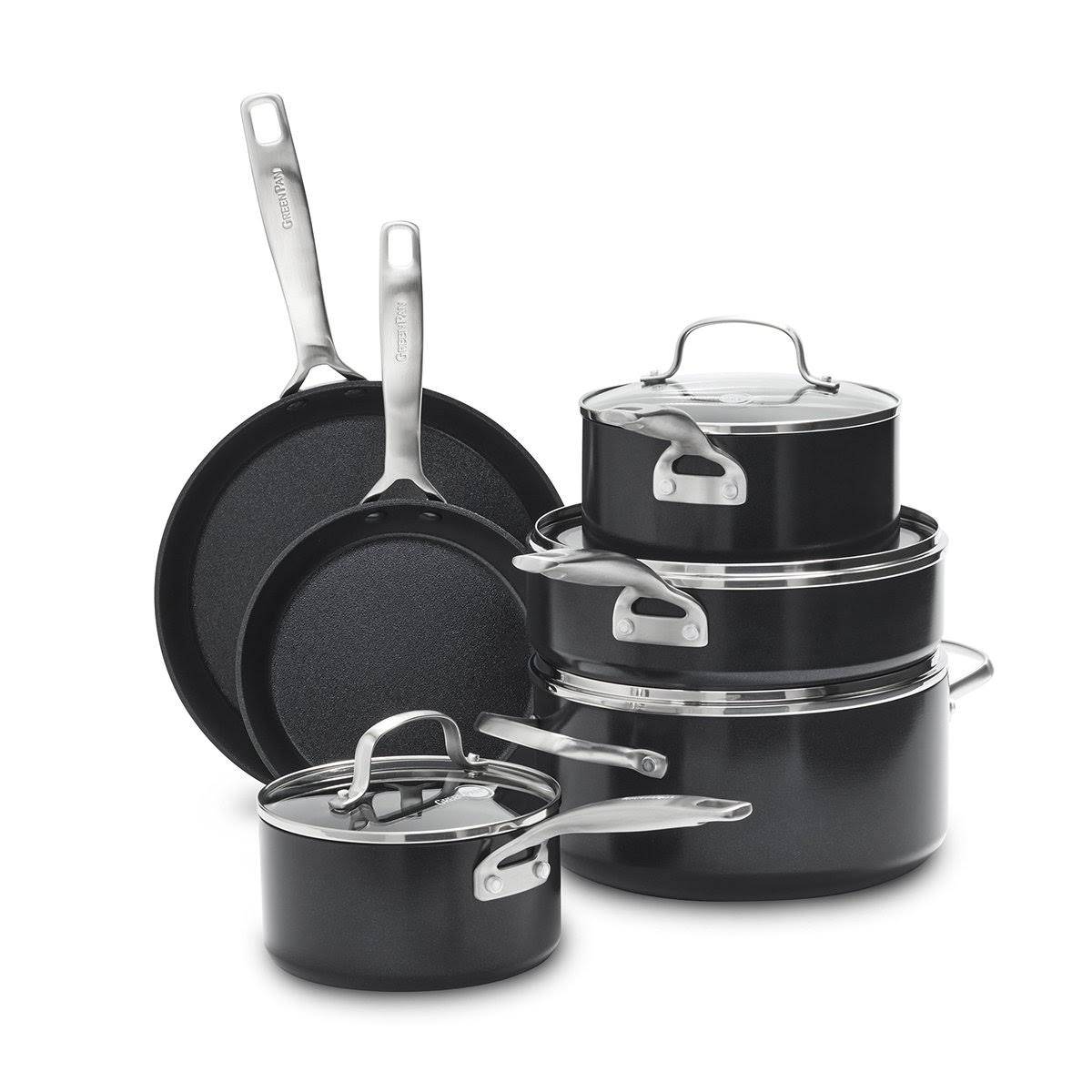SearSmart Ceramic Nonstick 10-Piece Cookware Set GreenPan