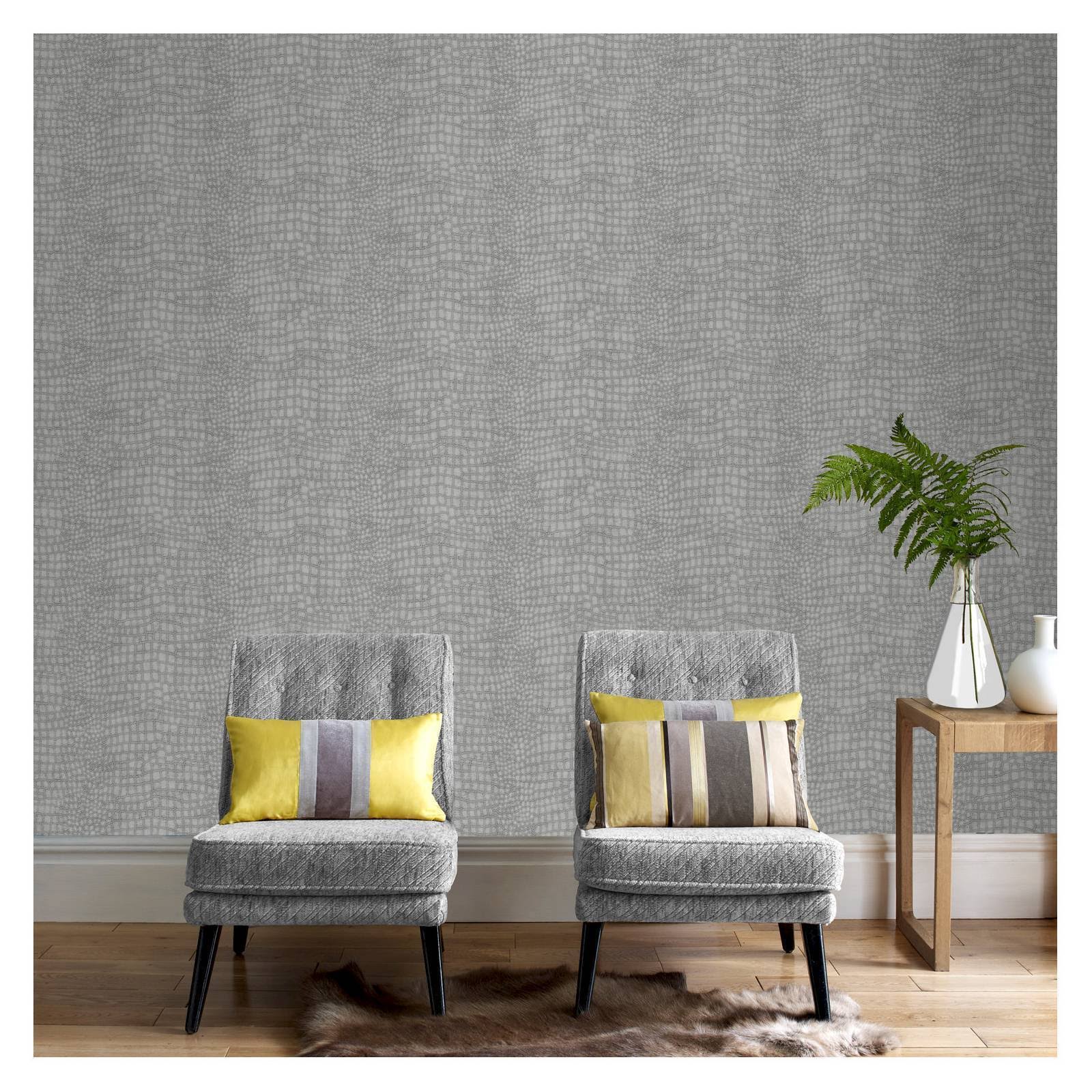 Graham u0026 Brown Crocodile Gray Wallpaper