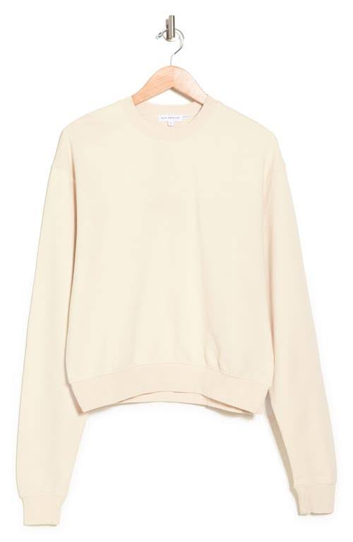 Good American Women&s Boyfriend Sweatshirt - Ivory/Cream - Size 0/XS - Bone