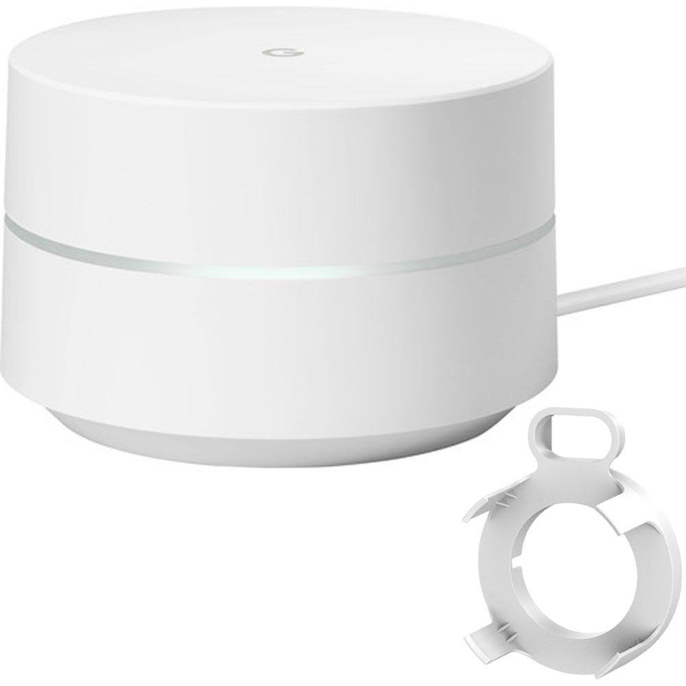 Google Wifi Wireless Router - mesh - 2.4 GHz / 5 GHz - Gigabit Ethernet - 802.11b/a/g/n/ac - with Deco Gear Wall Mount