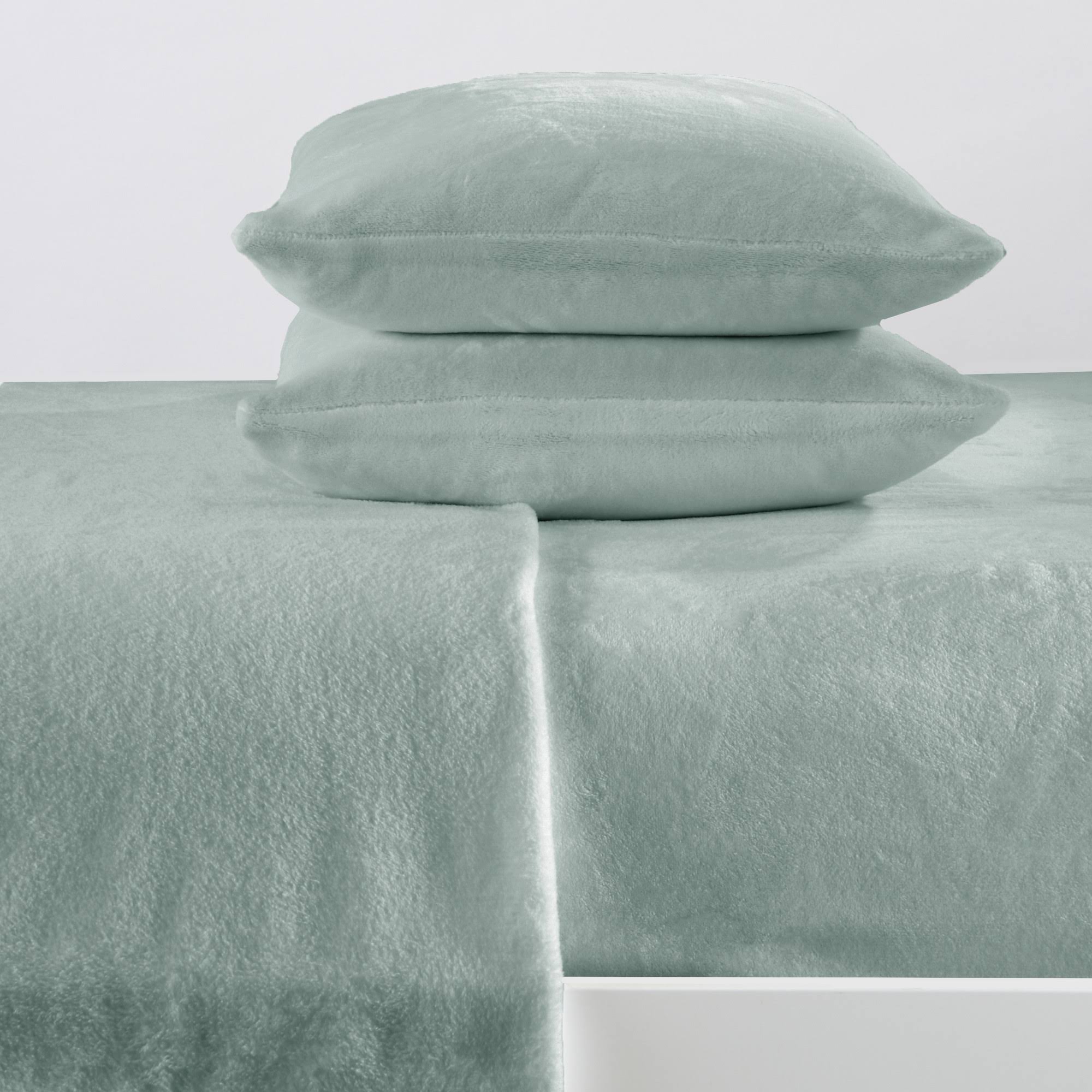 Great Bay Home Velvet Plush Luxury Sheet Sets California King Jade