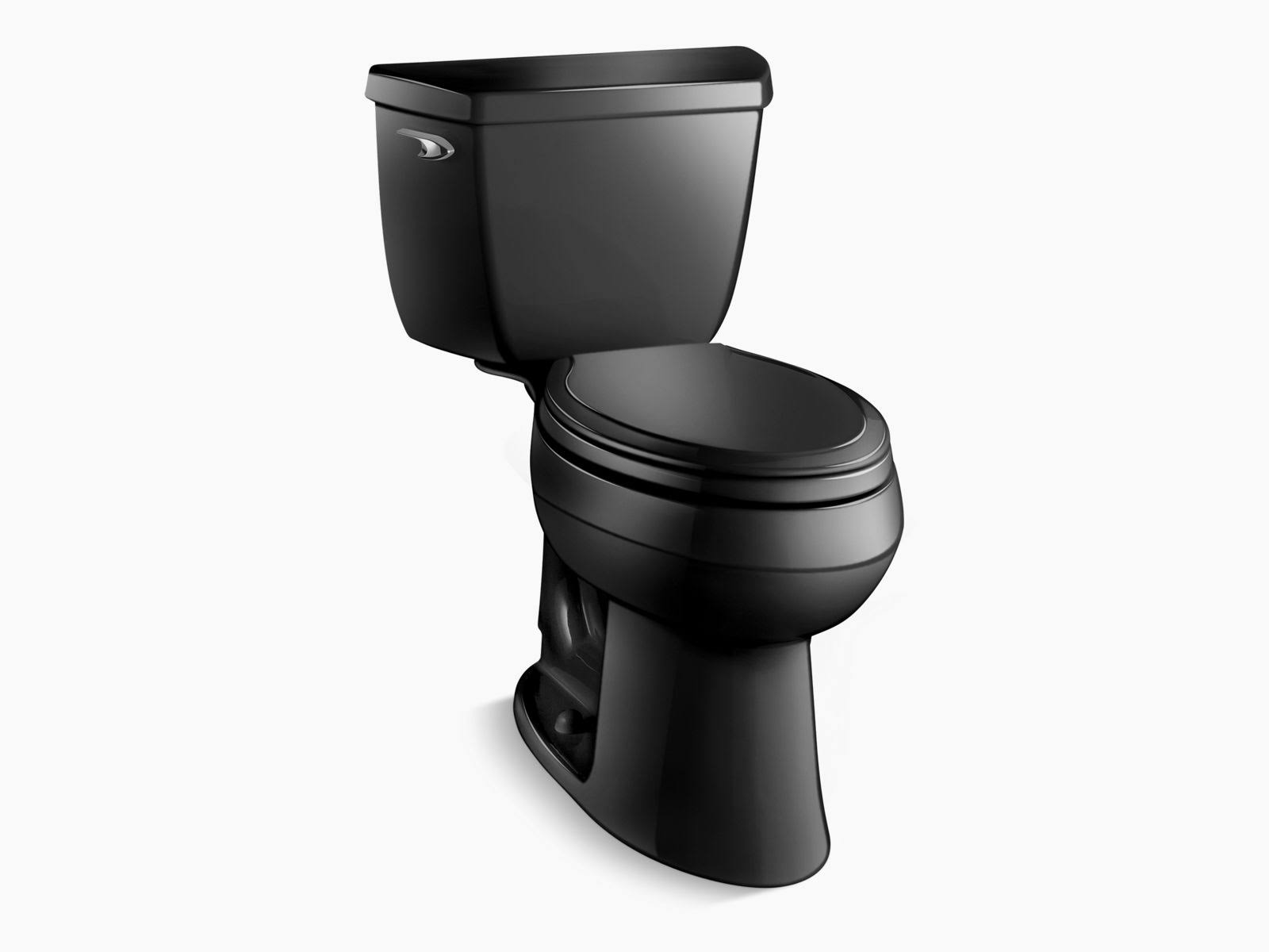 Kohler K-3658-7 Highline Classic 16x22 Elongated Toilet - Comfort Height - Two Piece - Black Black