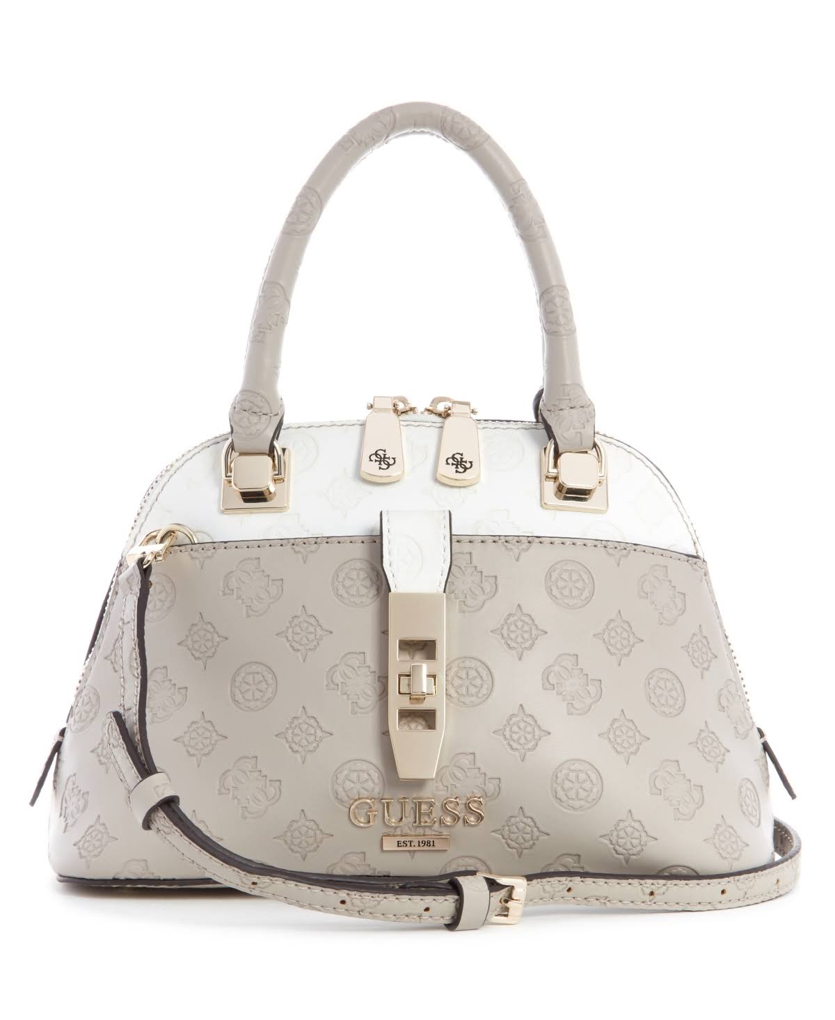 Guess Women&s Uptown Chic Turnlock Satchel