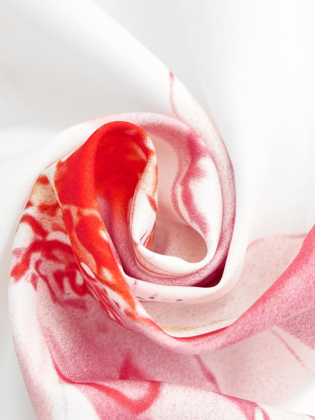 Casual Floral V Neck Short Sleeve Woven Dress