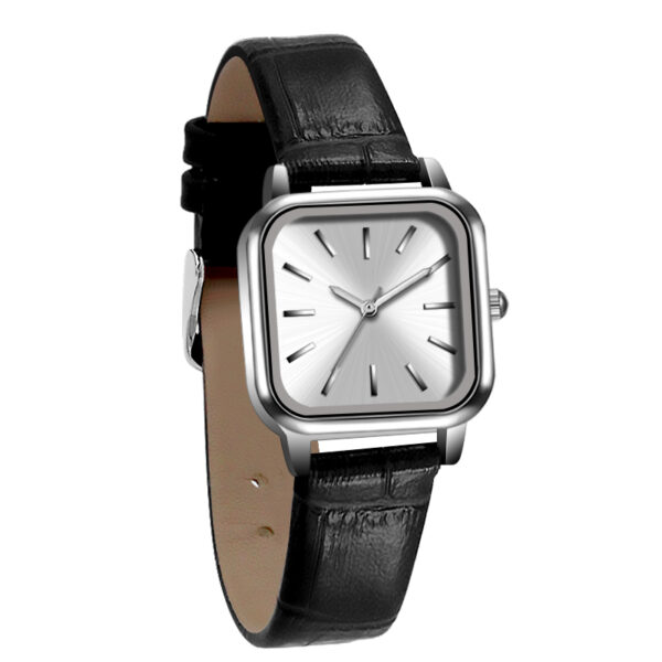 Classic Minimalist Square Watch Custom Logo Leather Strap 3ATM Water Resistant Japan Movement Quartz Women Watches