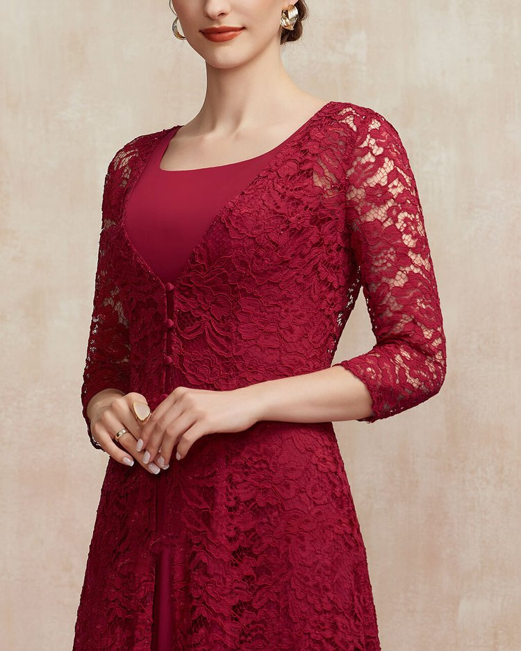 ELEGANT FASHION LACE 2 PIECE DRESS