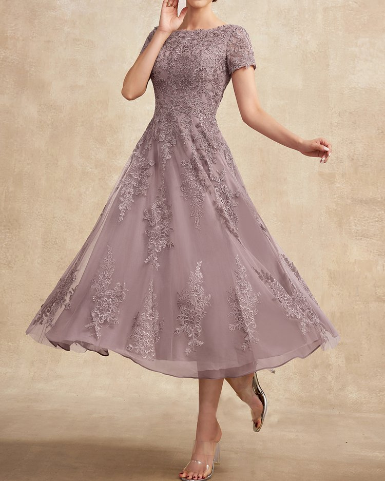 FASHION ELEGANT LACE EMBROIDERED DRESS