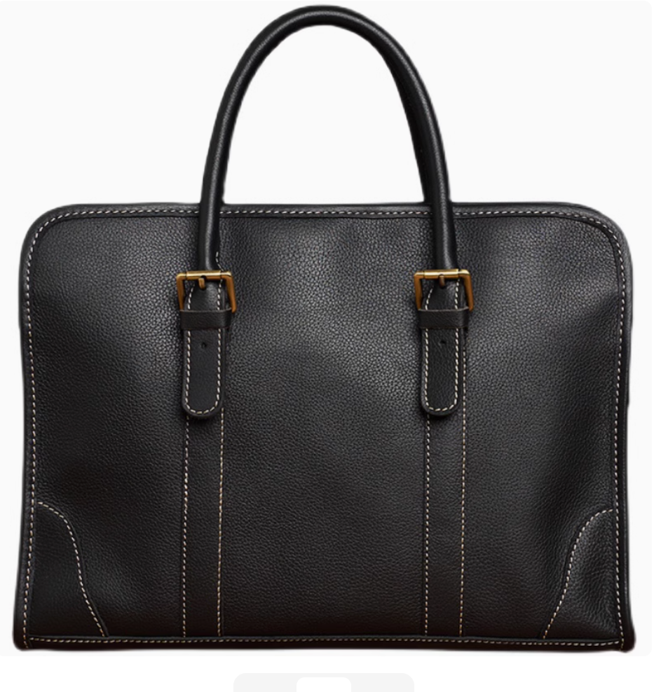 Men's Handbag Crossbody Briefcase Cowhide Computer Bag Genuine Leather Handmade Casual Business Workbag Crossbody Bag
