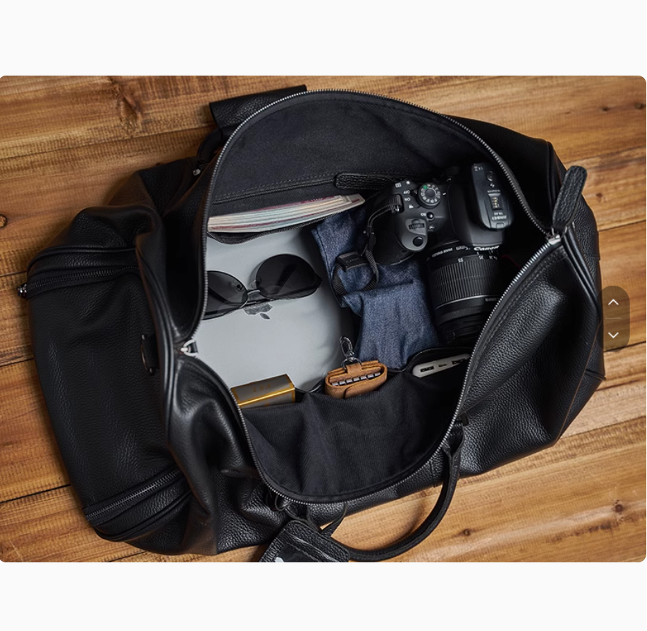 Cowhide Travel Bags Men's Bags Genuine Leather Large Capacity Travel Handbag Casual Business Short Trip Luggage Bags