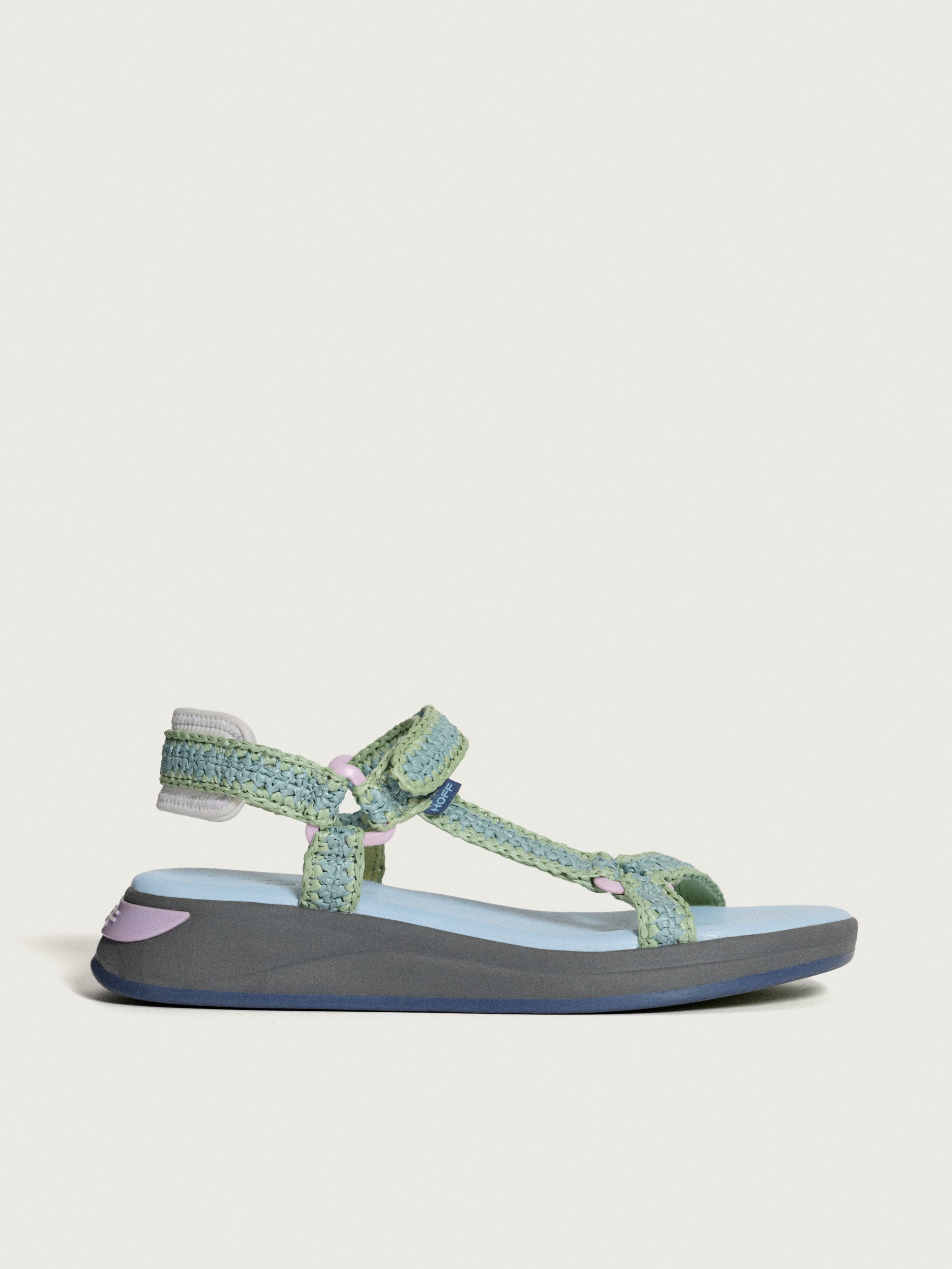 SANDAL ISLAND RAFFIA BLUE