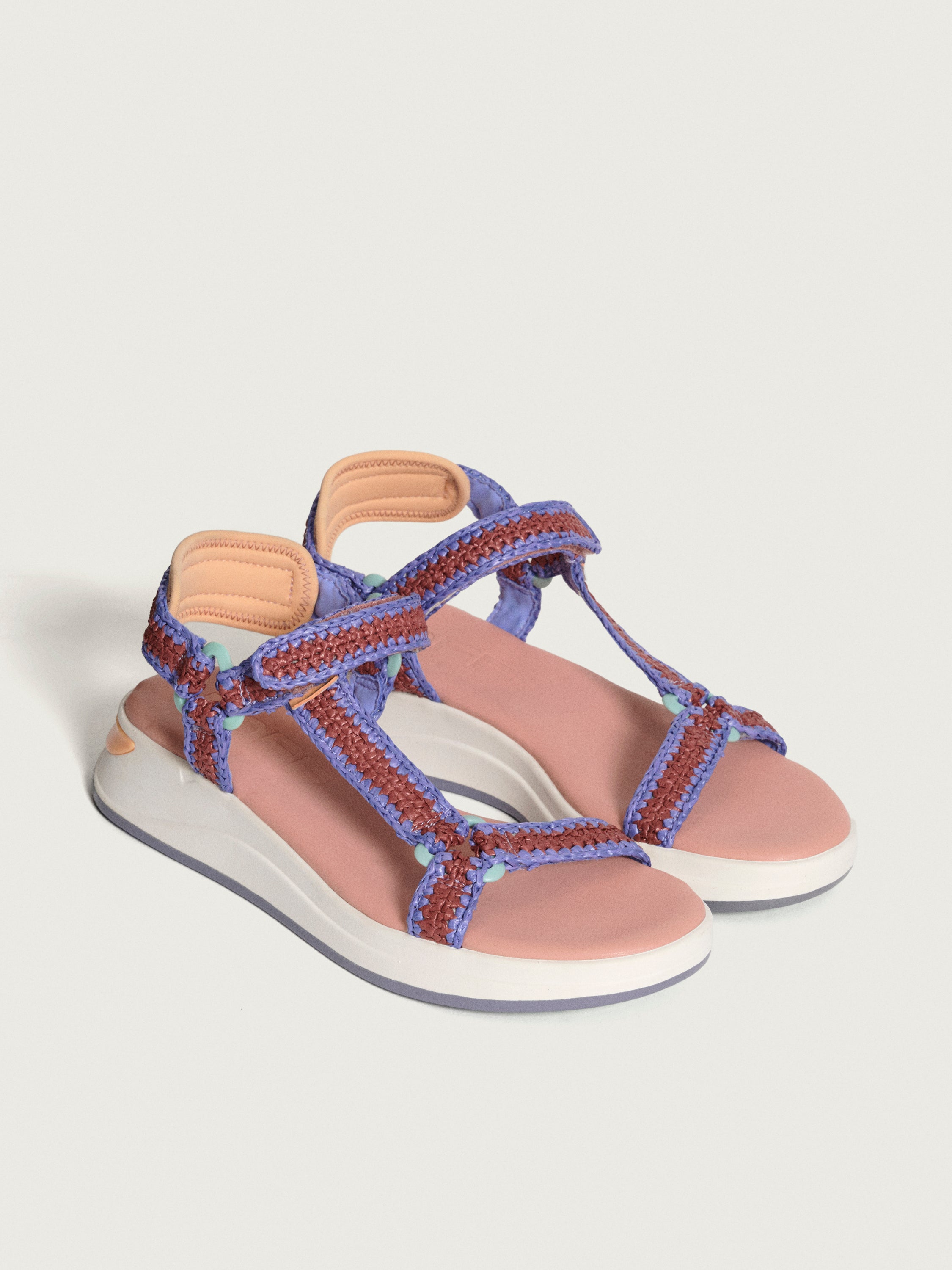 SANDAL ISLAND RAFFIA LILAC
