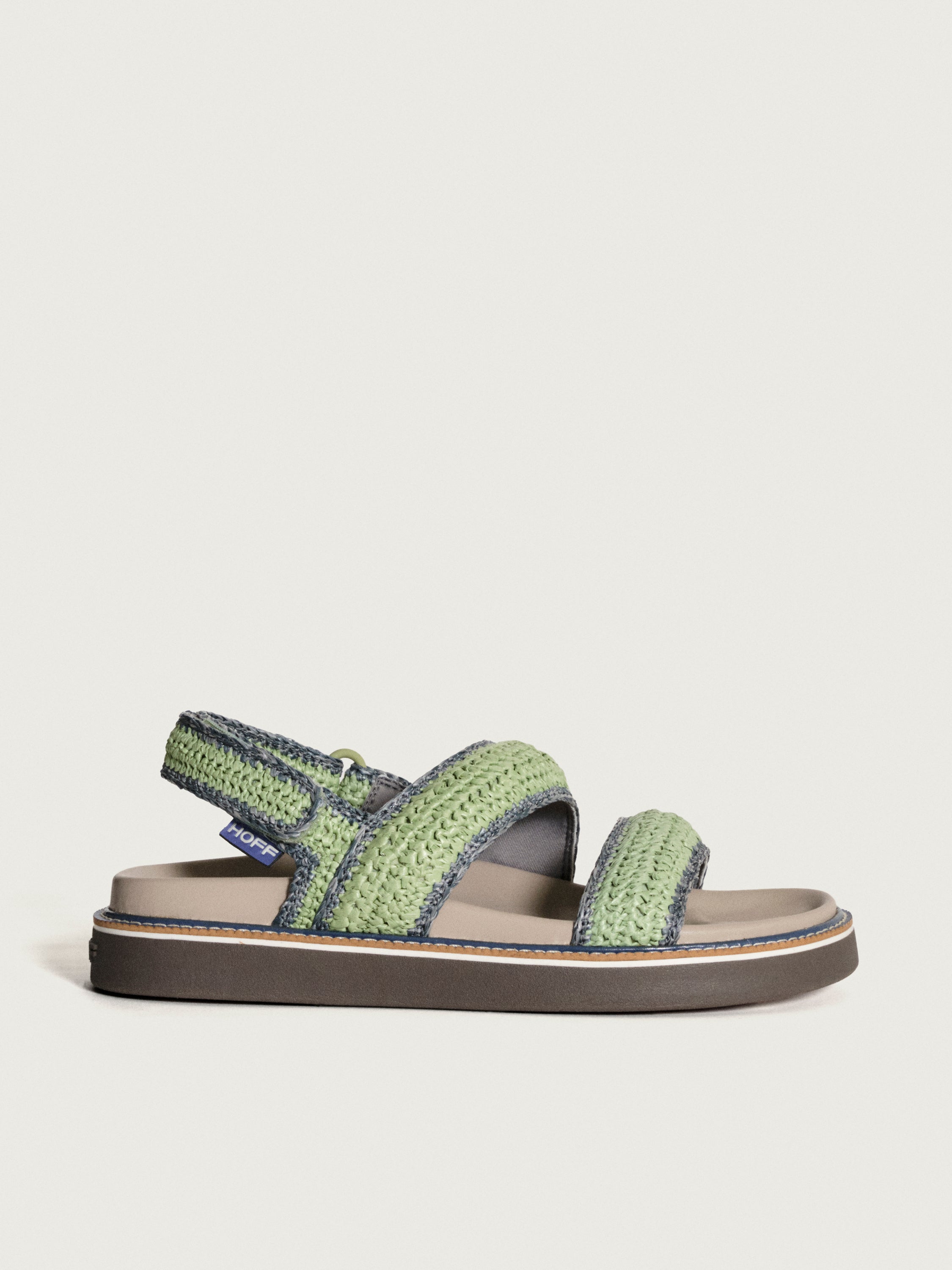 SANDAL ROAD RAFFIA AQUAMARINE