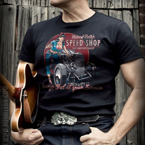 Hotrod Betty's Speed Shop - T-Shirt