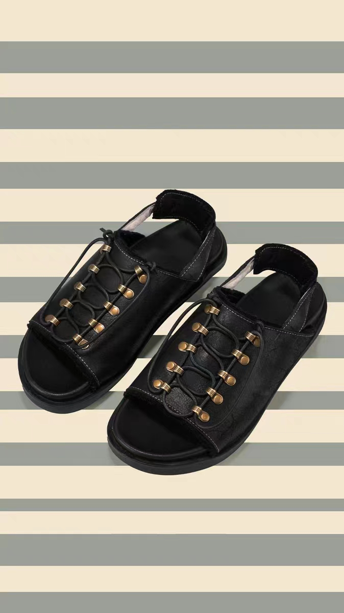 Retro hippie sandals for men