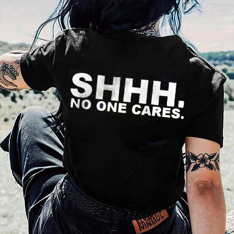 No One Cares Printed Fashionable  T-shirt