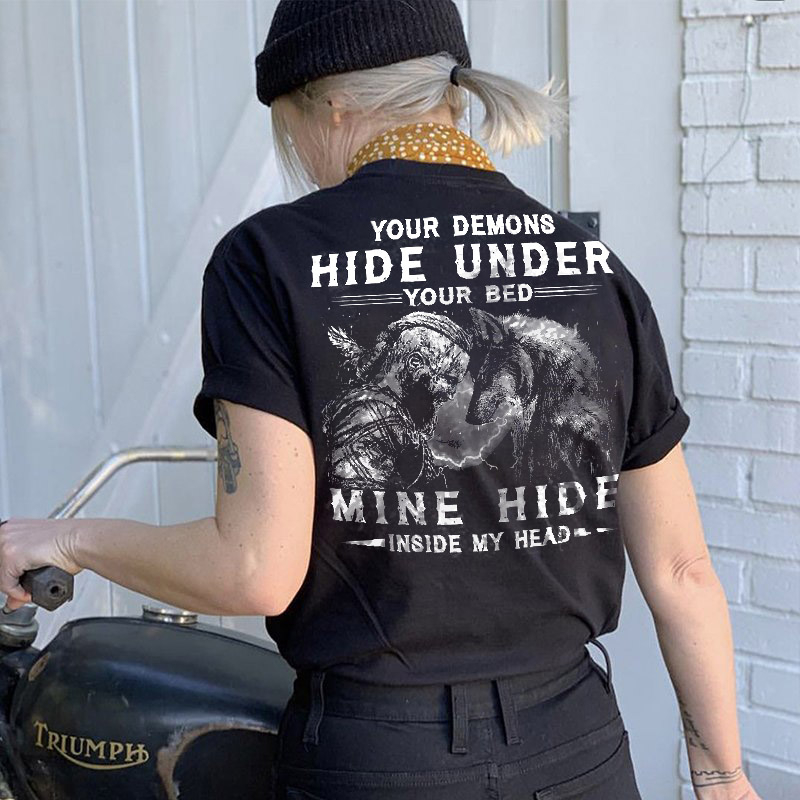 Viking Your Demons Hide Under You Bed T-shirt