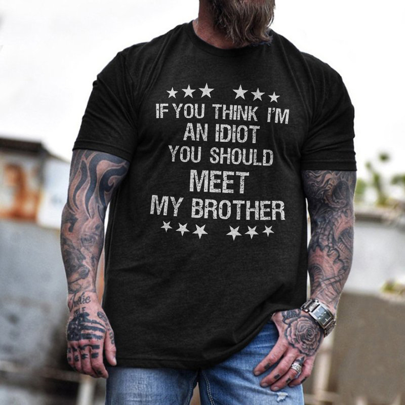 Men's casual printed short-sleeved T-shirt