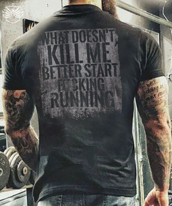 Casual men's letter back all-match printed T-shirt