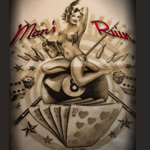 Gabicci Vintage Men's Ottoman  Polo Shirt Navy Blue