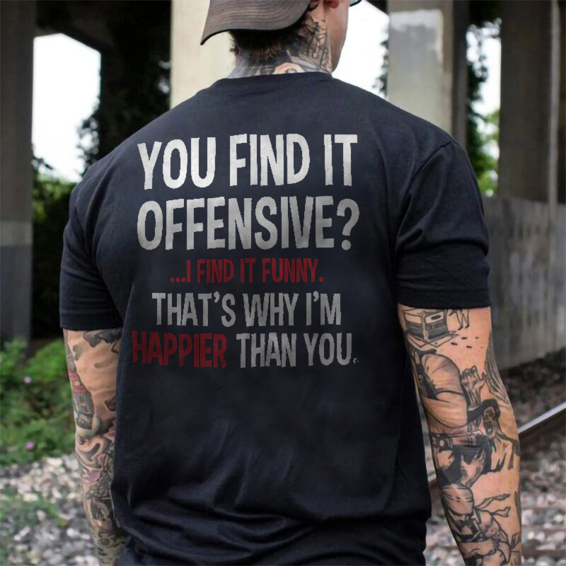 Fashion slogan printing men's casual short-sleeved T-shirt