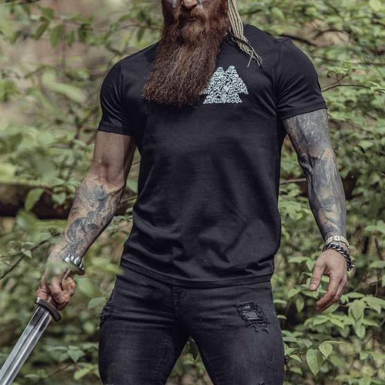 SKULL VALKNUT POCKET Men's T-shirt