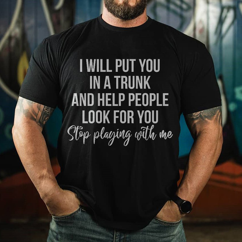 Men's casual printed short-sleeved T-shirt