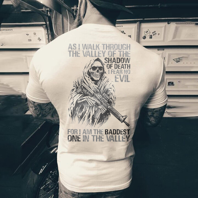 Casual Skull Print Men's Short Sleeve T-shirt