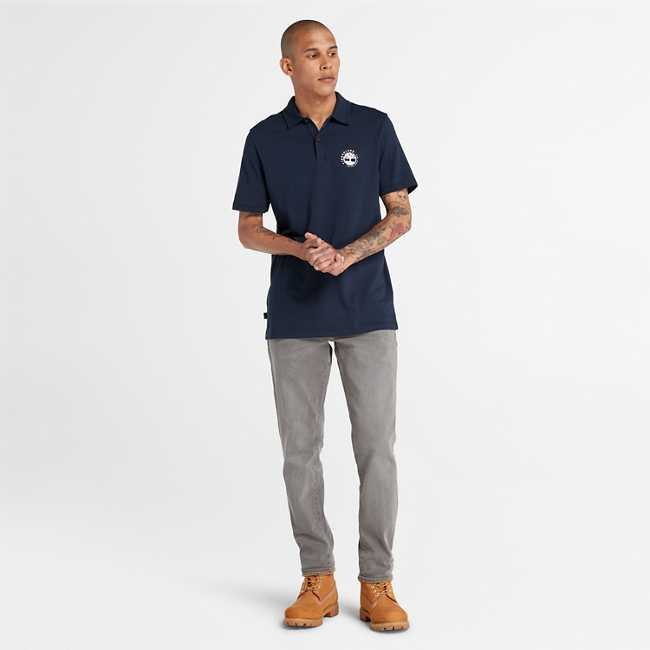 Men's Short Sleeve Logo Polo With Refibra™ Technology