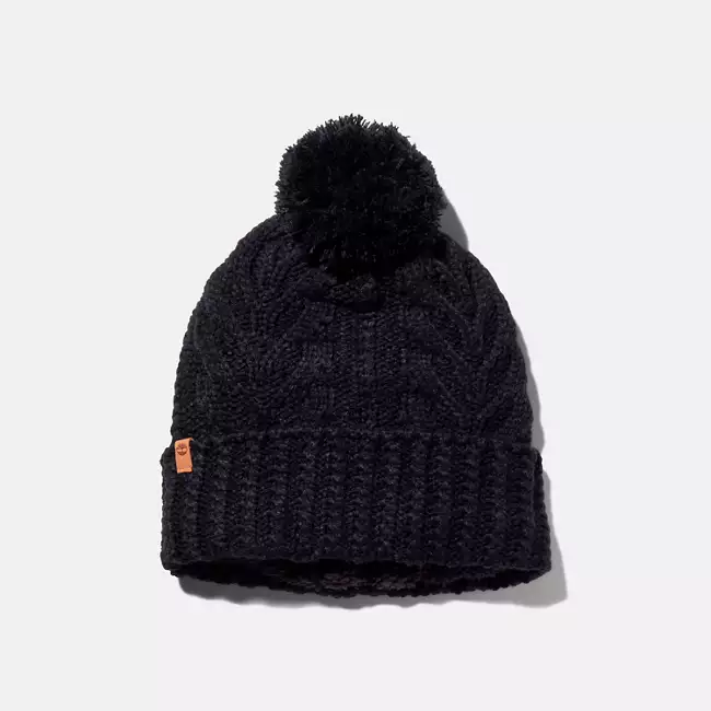 Women's Autumn Woods Cable Beanie with Pom