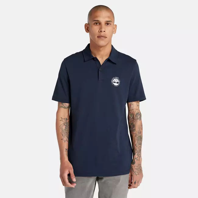 Men's Short Sleeve Logo Polo With Refibra™ Technology