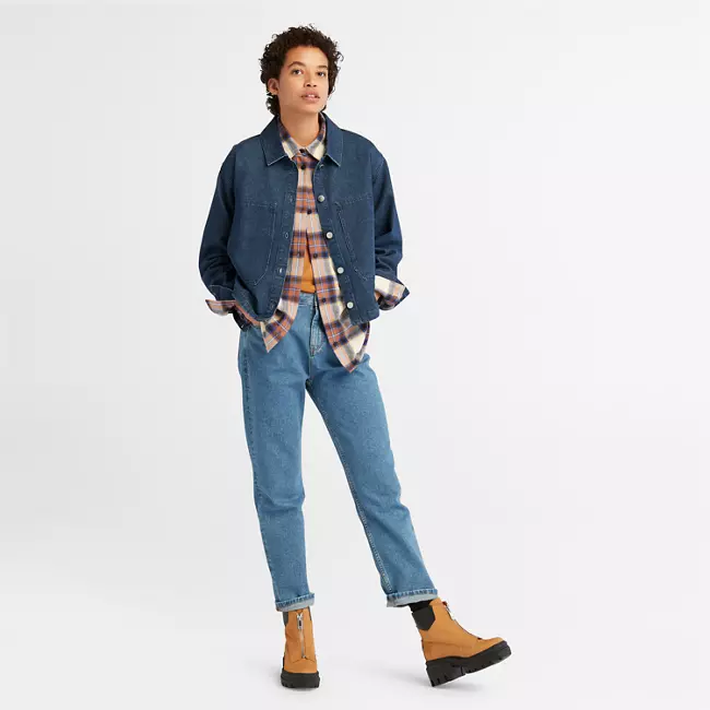 Women's High Waist Hemp Denim Jean