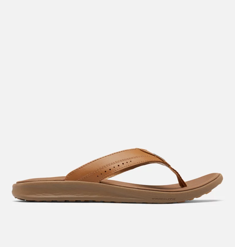 Men's PFG Rostra™ Beachcomber™ LE Flip Flop Elk,Dark Truffle