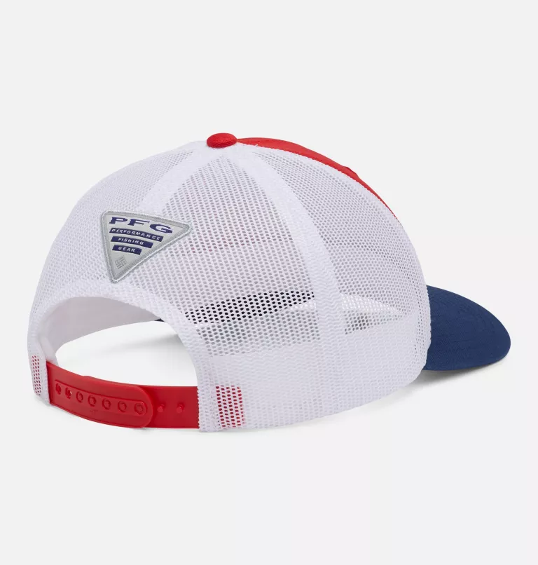 PFG Fish Flag™ Mesh Snapback - Low Crown Red Spark,White,Carbon
