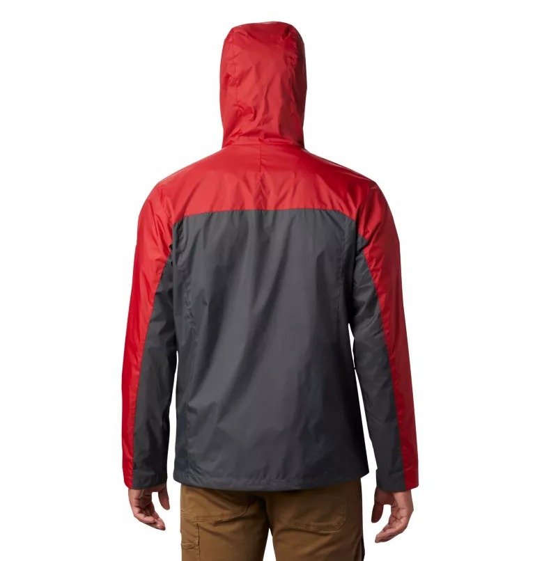 Men's Collegiate Glennaker Storm™ Rain Jacket - Oklahoma OK - Red Velvet,Dark Grey