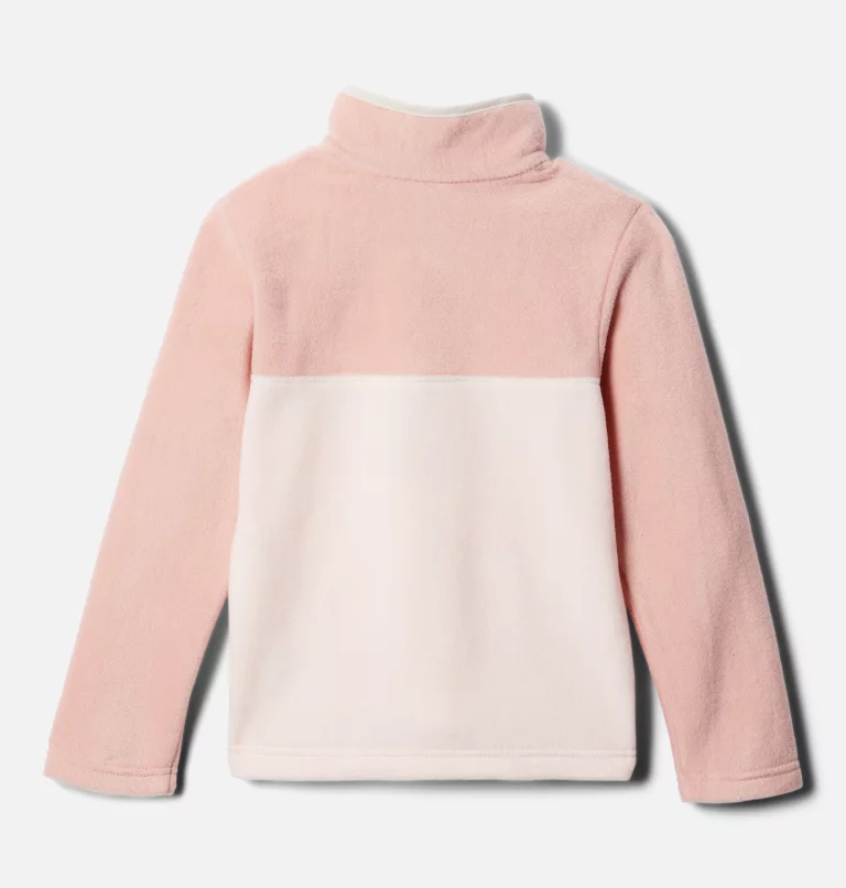 Girls' Steens Mountain™ Quarter Snap Fleece Pullover Peach Quartz,Faux Pink